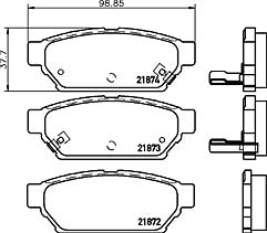 Mintex MDB1691 Rear Brake Pad Set fits Mitsubishi Proton