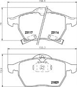 Mintex MDB1940 Front Brake Pad Set fits Saab