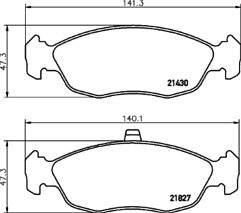 Mintex MDB1808 Front Brake Pad Set fits Citroen Peugeot