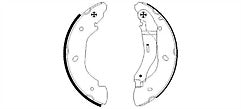 Mintex MFR483 Rear Brake Shoe Set fits Ford