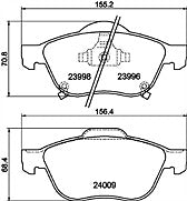 Pagid T1418 MDB2622 Brake Pad Set fits Toyota