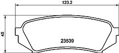 Mintex MDB1905 Rear Brake Pad Set fits Lexus Toyota