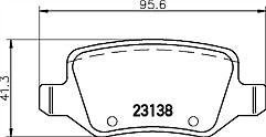 Mintex MDB2111 Rear Brake Pad Set fits Mercedes