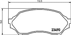 Mintex MDB1946 Front Brake Pad Set fits Mazda
