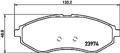 Mintex MDB2637 Front Brake Pad Set fits Chevrolet Daewoo Proton