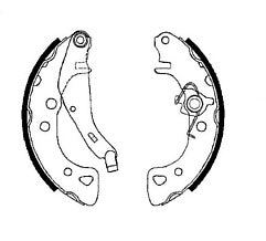 Mintex MFR261 Rear Brake Shoe Set fits Citroen Peugeot