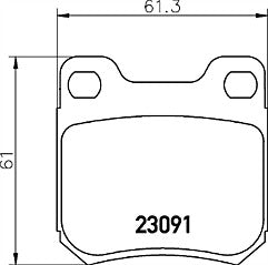 Mintex MDB1918 Rear Brake Pad Set fits Saab