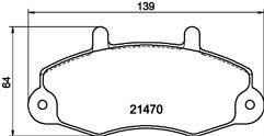 Mintex MDB2000 Front Brake Pad Set fits Ford