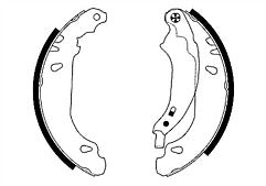 Mintex MFR430 Rear Brake Shoe Set fits Nissan Renault