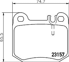 Mintex MDB2112 Rear Brake Pad fits Maserati Quattroporte Mercedes E Class W163