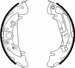 Mintex MFR645 Rear Brake Shoe Set fits Hyundai