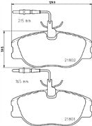 Mintex MDB1702 Front Brake Pad Set fits Citroen Peugeot Fiat