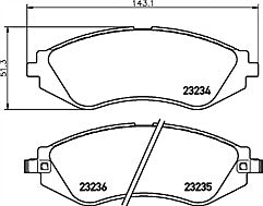 Mintex MDB1900Front  Brake Pad Set fits Chevrolet Daewoo
