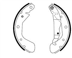 Mintex MFR333 Rear Brake Shoe Set fits Opel Vauxhall
