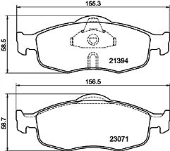 Mintex MDB1620 Front Brake Pad Set fits Ford Cougar Granada Mondeo Scorpio