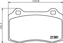 Girling 6113929 MDB1968 Front Brake Pad Set