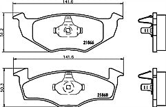 Mintex MDB1872 Front Brake Pad Set fits Seat VW Volkswagon