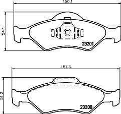Mintex MDB2059 Front Brake Pad Set fits Ford Mazda