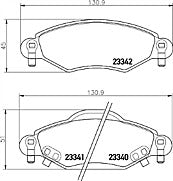 Mintex MDB2609 Rear Brake Pad Set fits Mazda