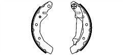 Mintex MFR447 Rear Brake Shoe Set fits Daewoo Chevrolet Proton