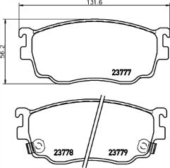 Mintex MDB2035 Front Brake Pad Set fits Mazda