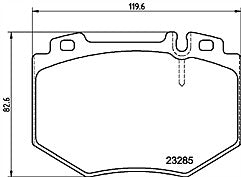 Pagid T1497 MDB2606 Brake Pad Set fits Mercedes