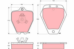 Mintex MDB2148 GDB1323 Front Brake Pad Set fits Audi S4