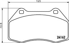 Mintex MDB2725 Front Brake Pad Set fits Renault with Brembo style brakes