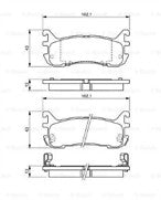 Bosch 0986494341 Rear Brake Pad Set fits Mazda