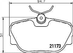 Mintex MDB1401 Front Brake Pad Set fits BMW