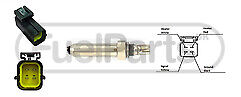 Fuel Parts LB1034 Lambda Oxygen o2 Sensor fits Daimler Jaguar