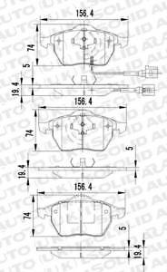 Solid Auto Q104051 Front Brake Pad Set