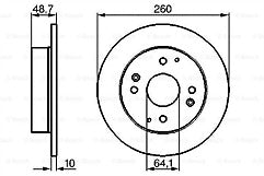 A.B.S 16147 0986478172 Brake Disc fits Rover Honda