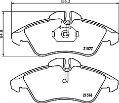 Mintex MDB1739 Front Brake Pad Set fits Mercedes Sprinter VW 