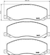 Mintex MDB2871 Front Brake Pad Set fits Vauxhall Opel Saab