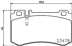 Pagid T1339 MDB2621 Brake Pad Set fits Mercedes