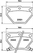 Mintex MDB2014 Rear Brake Pad Fits Toyota Corolla Prius Yaris Echo Celica Matrix
