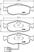 Mintex MDB1622 Front Brake Pad Set fits Ford