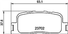 Pagid T1413 MDB2212 Brake Pad Set fits Toyota