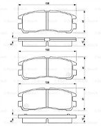 Bosch 0986424467 Rear Brake Pad Set fits Vauxhall Opel