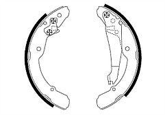 Mintex MFR415 Rear Brake Shoe Set fits Seat Skoda VW