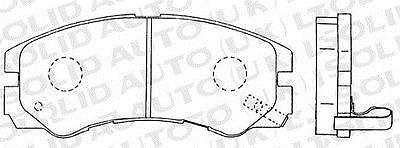 Solid Auto I204006 Front Brake Pad Set fits Isuzu Vauxhall