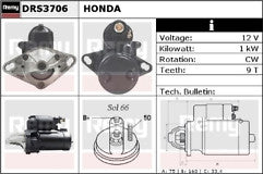 Remy DRS3706 Starter Motor fits Honda