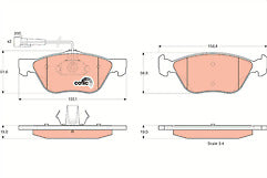 Girling 6112122 GDB1212 Front Brake Pad Set fits Fiat Alfa Romeo
