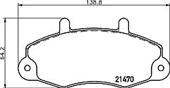 Mintex MDB1558 Front Brake Pad Set fits Ford