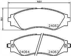 Mintex MDB2563 Front Brake Pad Set fits Daewoo Chevrolet