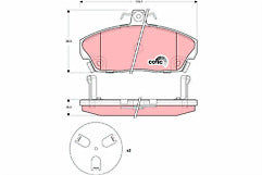 Girling 6132671 GDB3267 Front Brake Pad Set fits Honda