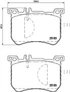 Mintex MDB3288 Front Brake Pad Set fits Mercedes