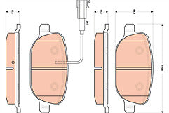 TRW GDB1851 Rear Brake Pad Set fits Alfa Romeo
