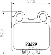 Mintex MDB2008 Rear Brake Pad Set fits Toyota Lexus